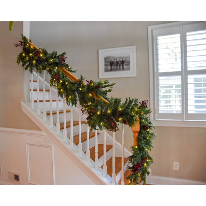 Plymouth Garland with Dual Color Lights - Battery Operated - 6'
