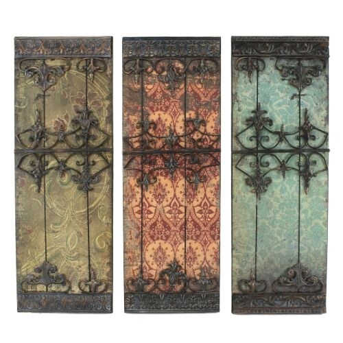 Aspire Home Accents 5745 Nadia Metal Wall Plaque (Set of 3)