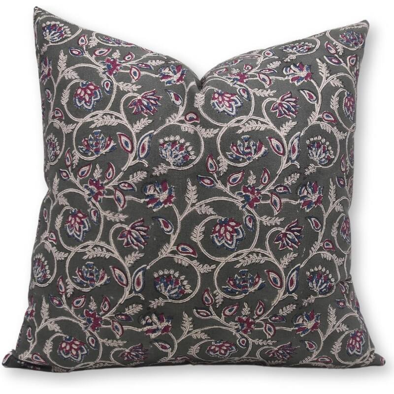 Fabdivine Linen Handmade Block print pillow Cover - Pillow Covers - 16" x 16"