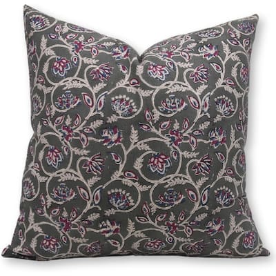 Fabdivine Linen Handmade Block print pillow Cover