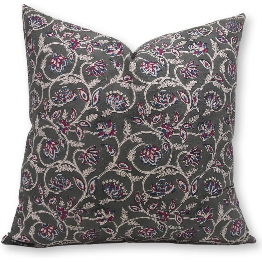 Fabdivine Linen Handmade Block print pillow Cover