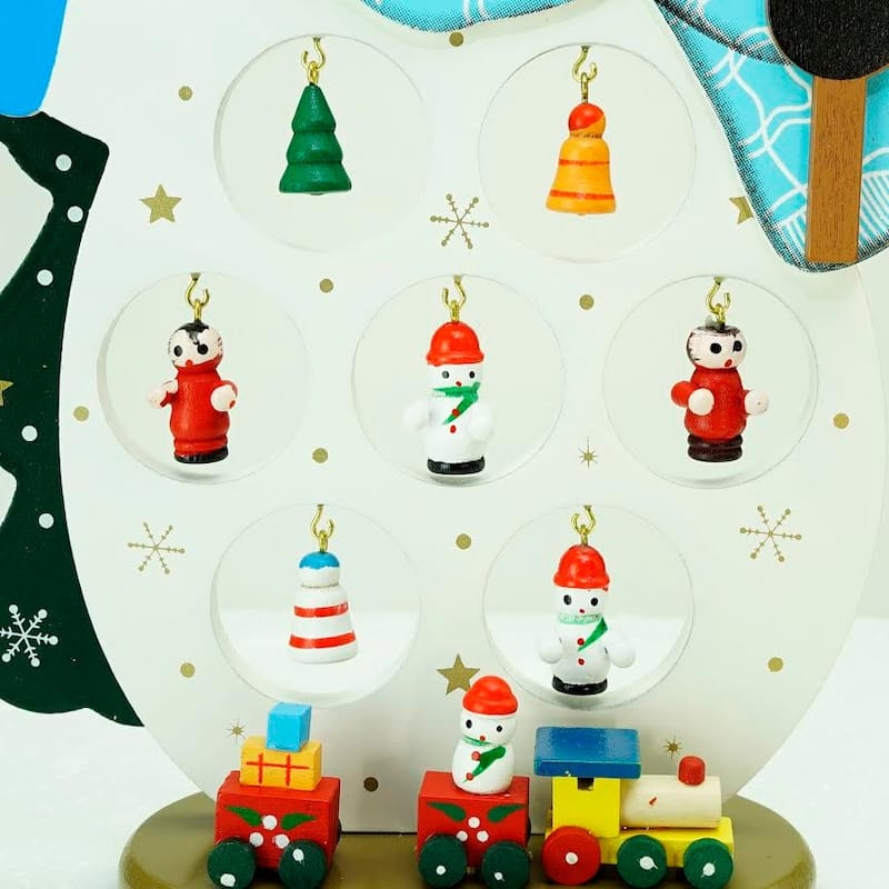 Snowman Cut-Out Ornament Holder "Merry Christmas" Decoration - 10.25"