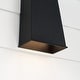 preview thumbnail 3 of 3, Integrated LED Outdoor Night Sky Friendly Enclosed Rectangular Wall Lantern in Black