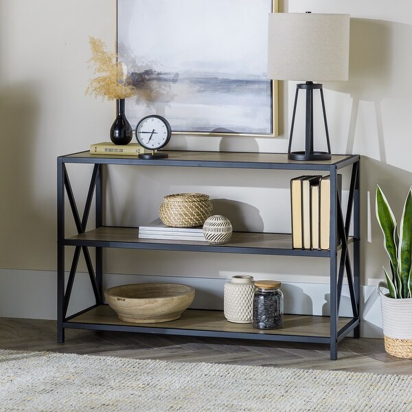 Walker Edison Hattie 40-inch X-frame Bookshelf - Bed Bath & Beyond