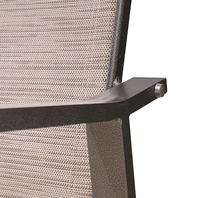 Crestlive Products Outdoor Outdoor Cast Aluminum Swivel Bar Stools with Sunbrella Cushion