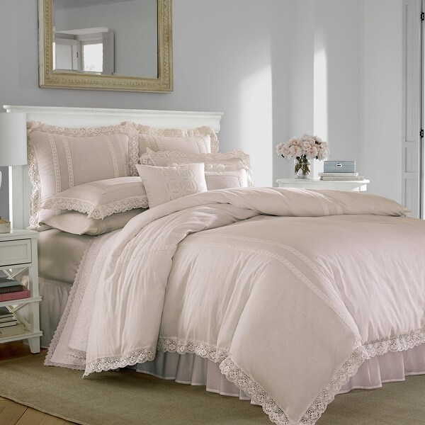 LAURA ASHLEY デュべカバー シングル Laura Ashley Annabella Blush Pink Duvet Cover Set - Bed Bath