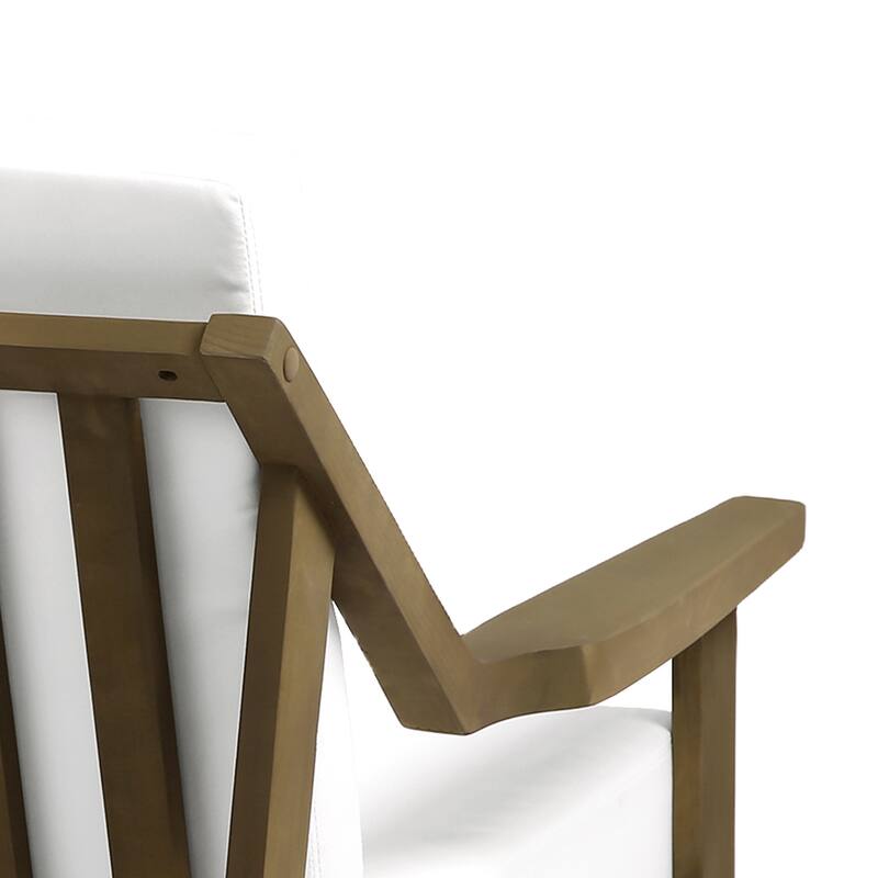 Outdoor Wood Teak Patio 2 Seater Loveseat with Cushion