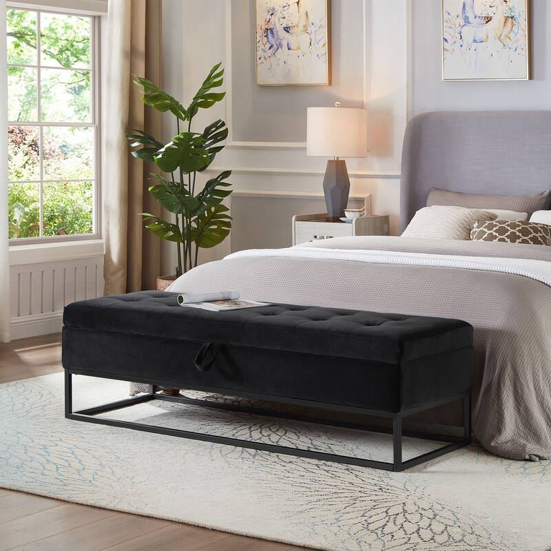 Bed Bench Metal Base with Storage