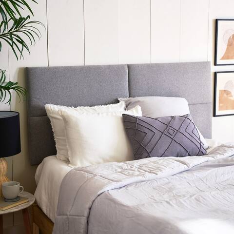 NoSom Sound Reducing Four Panel Queen-Sized Headboard with Upholstered Velvet