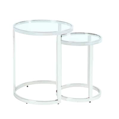 Somette 2-In-1 Nesting Lamp Table Set