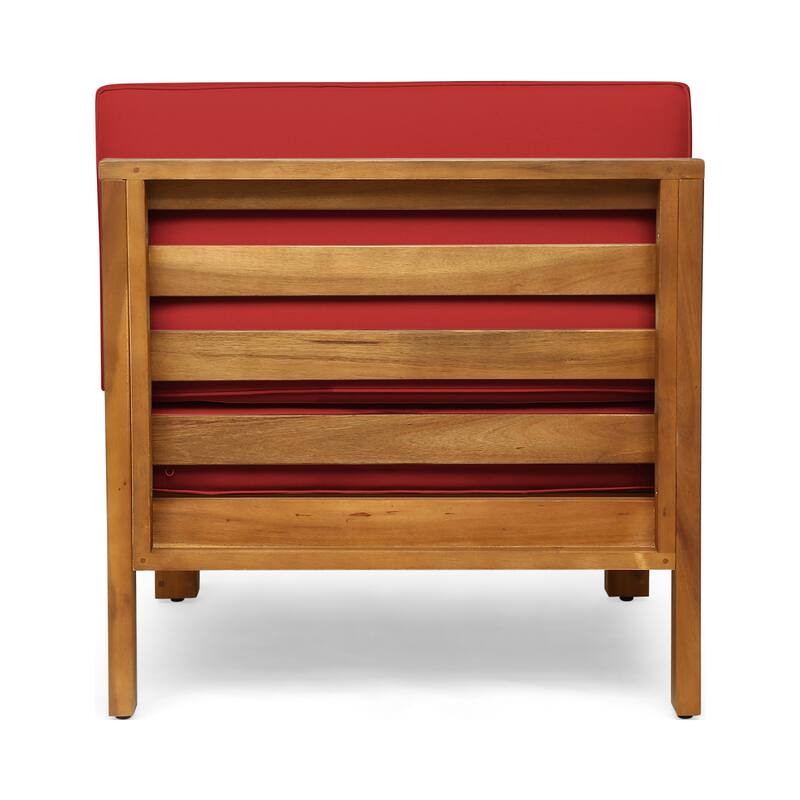 Oana Outdoor 9-Piece Acacia Wood Sectional Sofa Set with Coffee Table by Christopher Knight Home