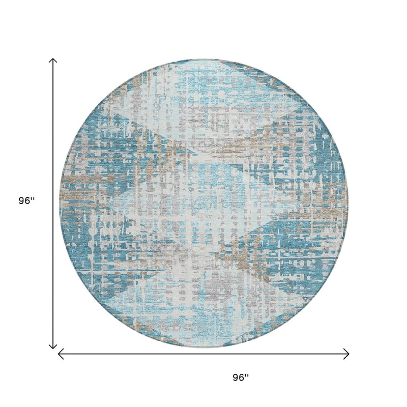 HomeRoots Geometric Transitional Rectangle Outdoor Rug