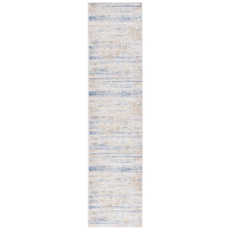 SAFAVIEH Palma Elberta Modern Abstract Rug - 2'2" x 9' Runner - Beige/Light Blue
