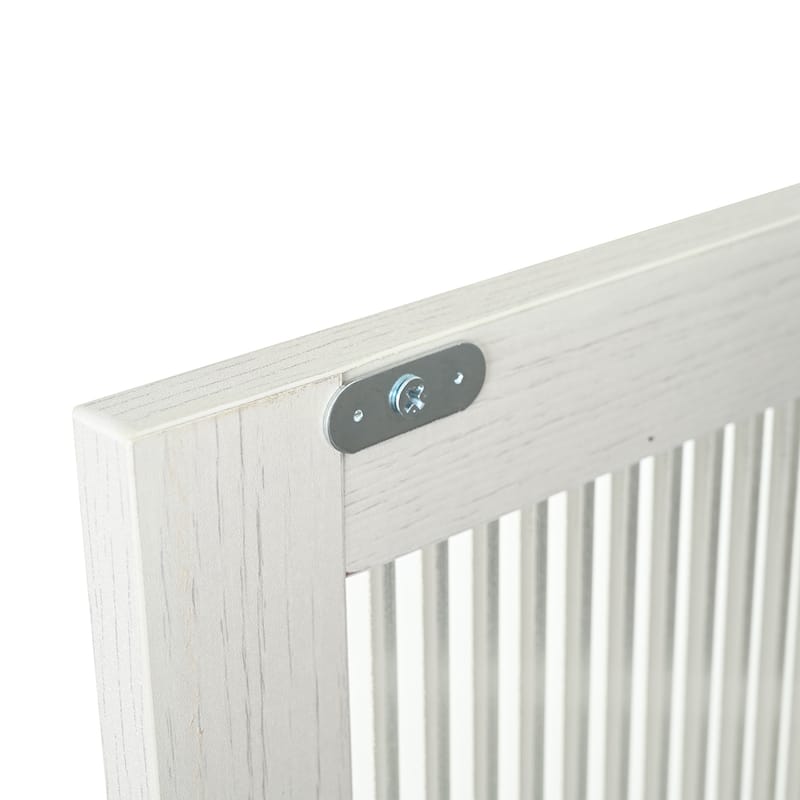 Rustic Makeup Vanity Desk with 3 Color Adjustable Touch Control Mirror, Built-in Power Outlets Dressing Table Set with Stool