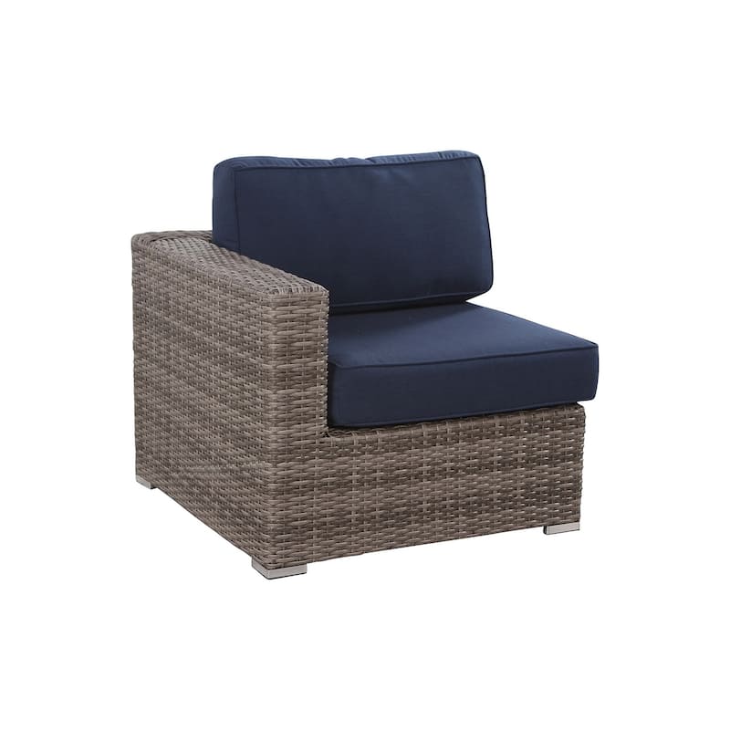 LSI 5 Piece Rattan Sectional Seating Group with Sunbrella Cushions