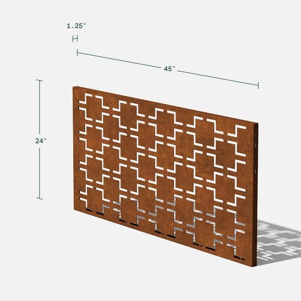 dimension image slide 5 of 8, Veradek Corten Steel Screen Panel