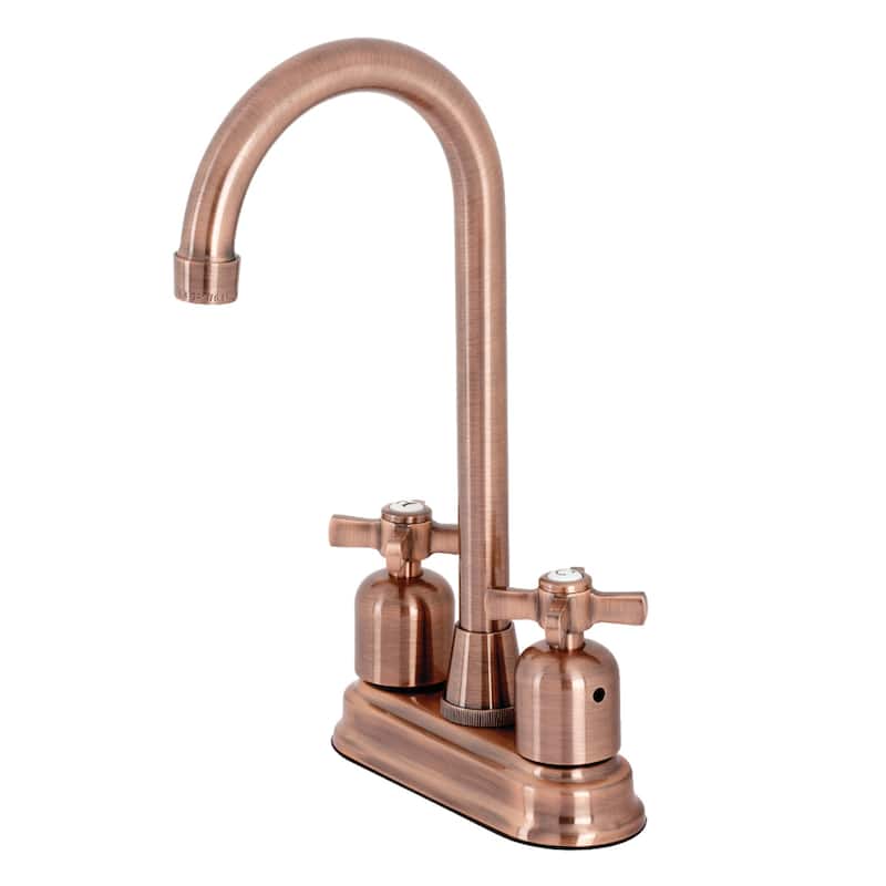 Kingston Brass Millennium 4 in. Centerset Bar Faucet - Antique Copper