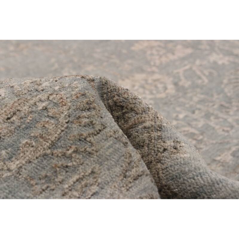 ECARPETGALLERY Hand-knotted Heritage Grey Silk, Wool Rug - 5'6 x 8'0