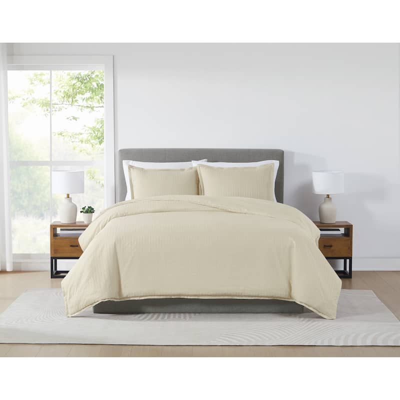 Royal Velvet Olivia Stripe 3 Piece Duvet Cover Set