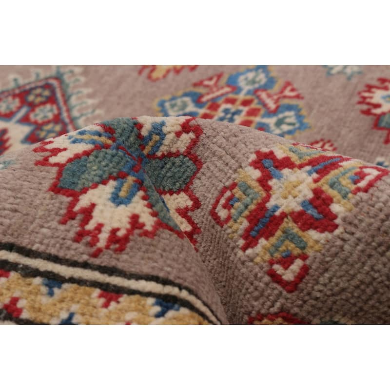 ECARPETGALLERY Hand-knotted Uzbek Ghazni Taupe Wool Rug - 3'4 x 4'7