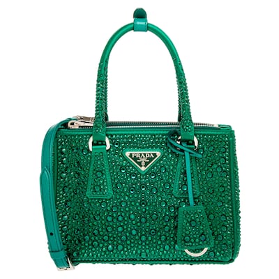 Prada Galleria Satin Crystal Mini Bag