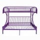 preview thumbnail 3 of 4, Metal Twin over Full Size Futon Bunk Bed, Purple