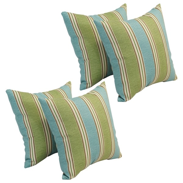 Blazing Needles 17-inch Square Polyester Outdoor Throw Pillows (Set of 4) -  On Sale - Bed Bath & Beyond - 30971804