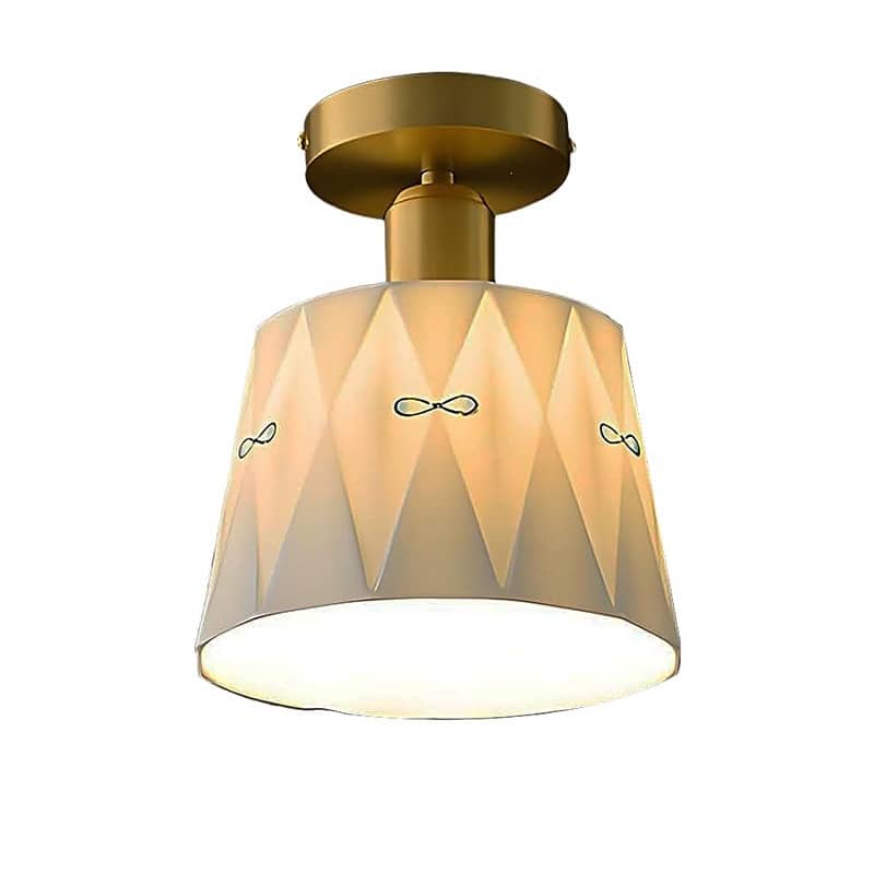 E14 base bulb light gold light fixture metal ceiling light - N/A