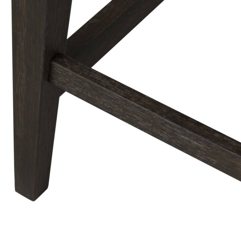 Double Bridge Dark Chestnut 6 Piece Gathering Table Set