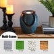 preview thumbnail 23 of 30, Glitzhome Leaf Textured Ceramic Jar Indoor Tabletop Water Fountain with LED Lights