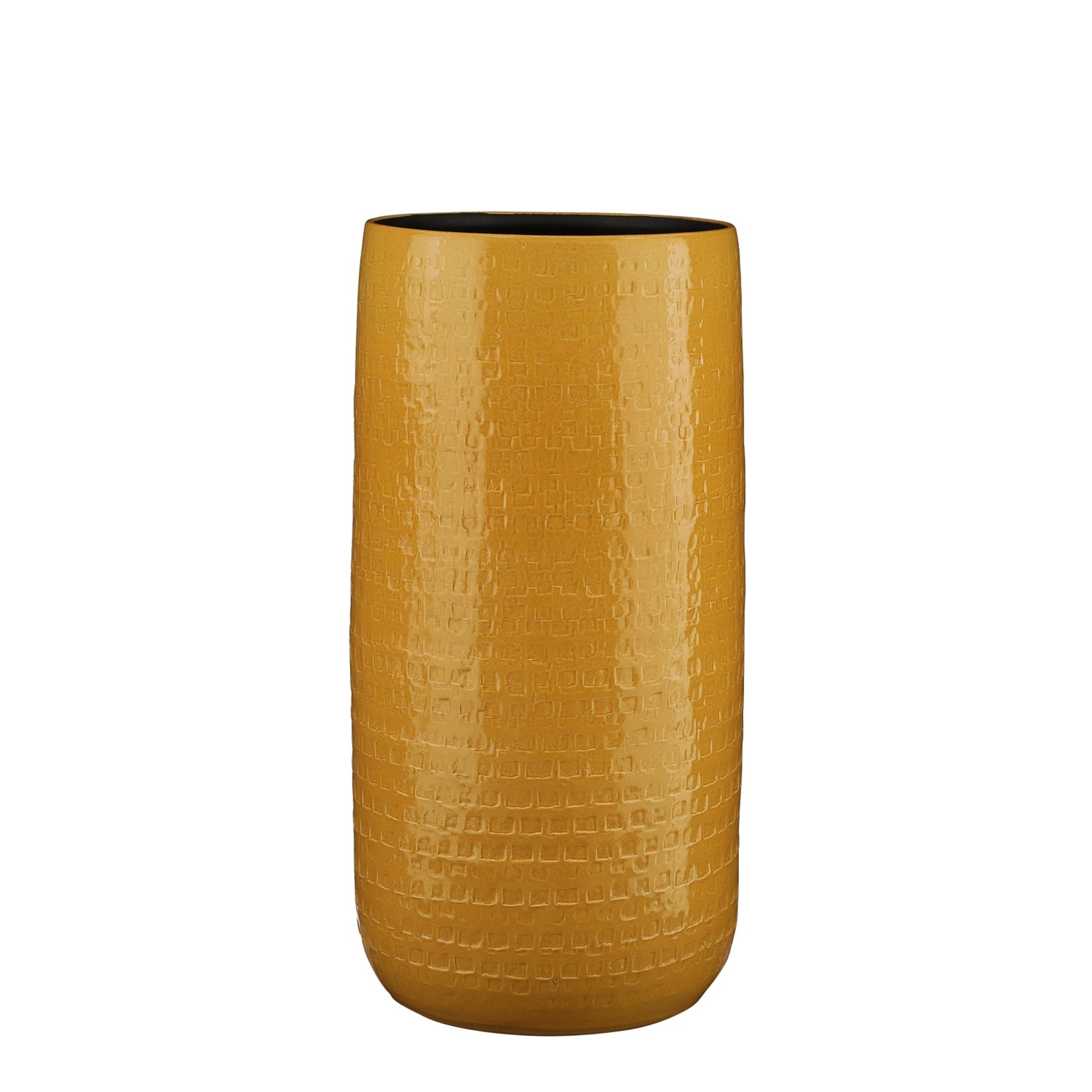 Med. Floyd Vase Round Ochre 19.75