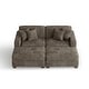 preview thumbnail 111 of 131, Oversized Chenille Modular Sectional Sofa Conversation Set with 2 Ottomans