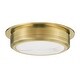 preview thumbnail 2 of 4, Hudson Valley Greenport LED Flush Mount/Wall Sconce with White Spanish Alabaster