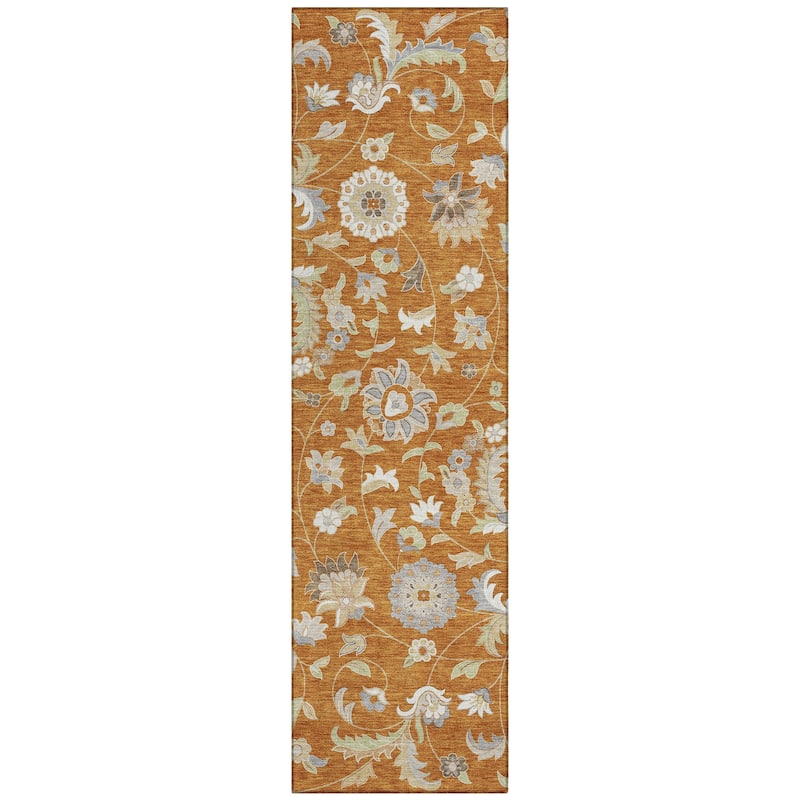 Machine Washable Indoor/ Outdoor Traditional Chantille Rug