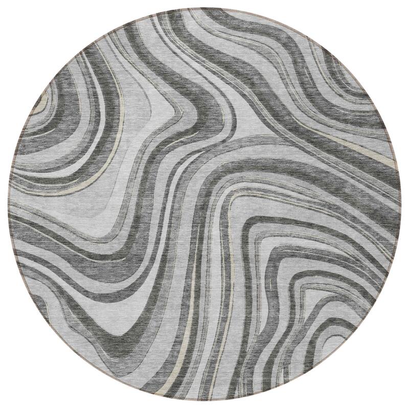 HomeRoots Abstract Transitional Rectangle Outdoor Rug