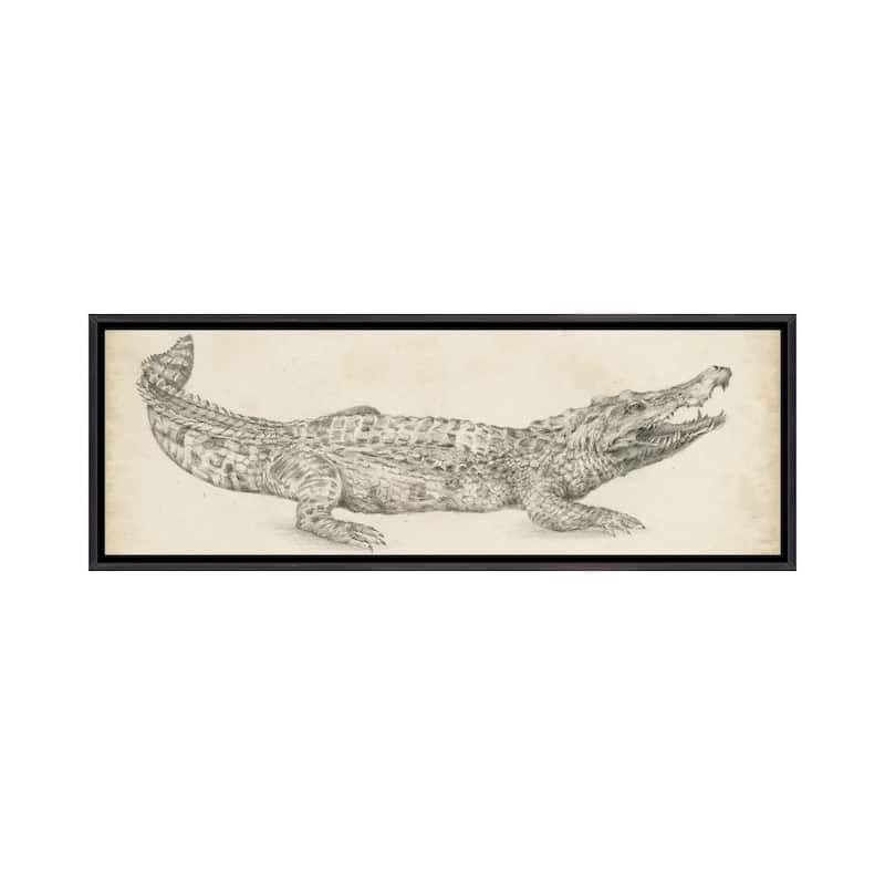 iCanvas "Crocodile Sketch" by Ethan Harper Framed - 16x48 - Ebony