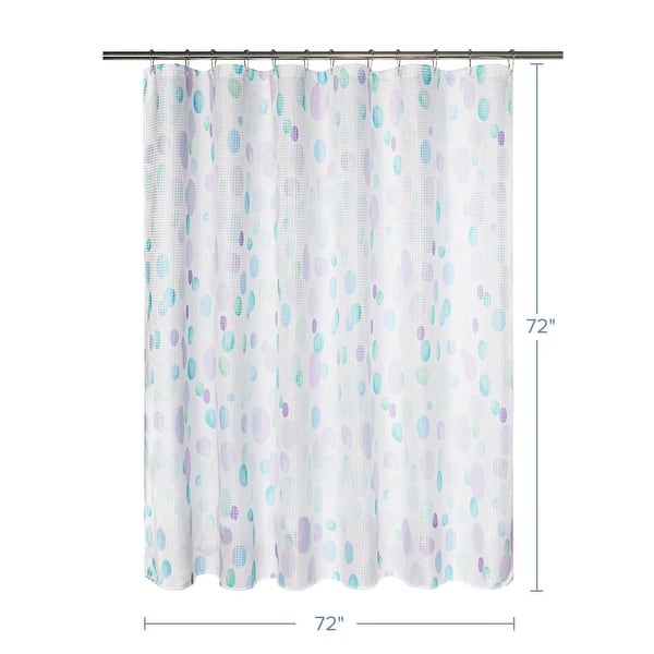 dimension image slide 4 of 6, Painter Dots Texture Shower Curtain