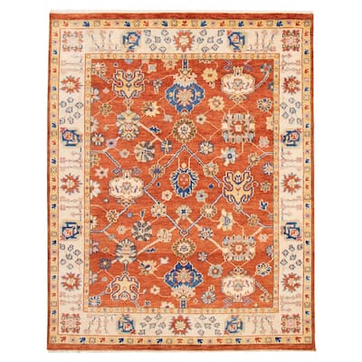 ECARPETGALLERY Hand-knotted Jules Serapi Dark Copper Wool Rug - 8'1 x 10'2