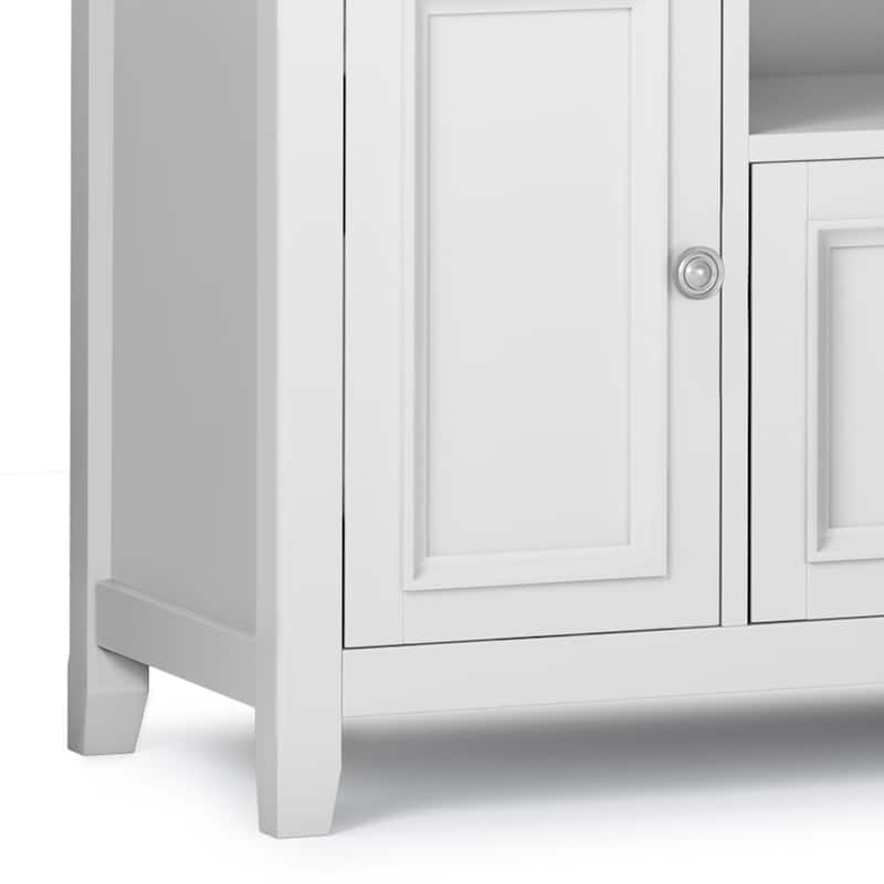 WYNDENHALL Halifax 72 inch Wide Solid Wood Transitional TV Stand - 72"w x 19"d x 26" h