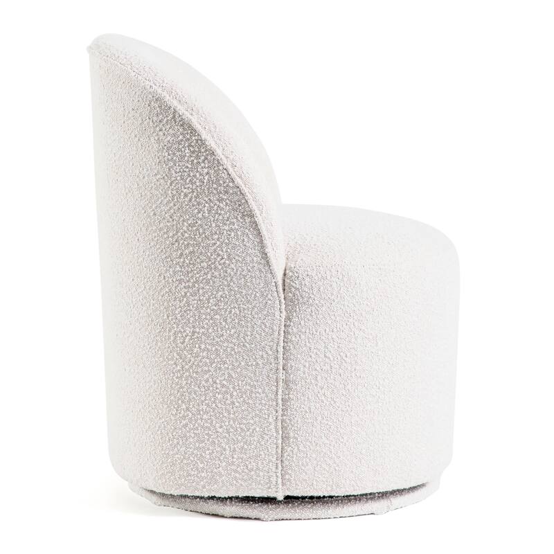 Furniture of America Torin Modern 5-Piece White Marble Top Round Dining Set with Swivel Chairs