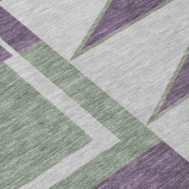 Machine Washable Indoor/ Outdoor Modern Crowley Chantille Rug