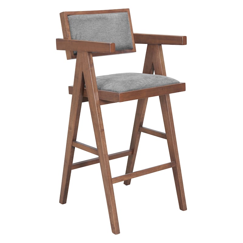 Delhi Barstool Gray & Walnut - Gray/Walnut