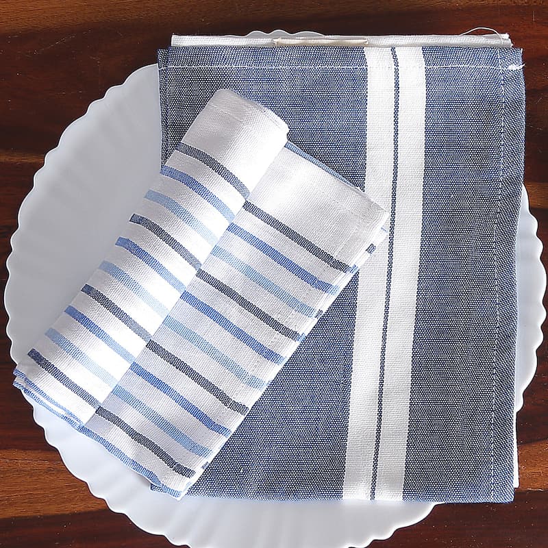 Novica Handmade Blue Taste Cotton Dish Towels (Set Of 2)