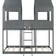 preview thumbnail 18 of 33, Full Over Full Wooden Bunk Bed with Roof, Window, Guardrail and Ladder