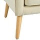 preview thumbnail 29 of 32, Modern Armchair,Tufted Accent Chair with Wood Legs,Comfortable Polyester Upholstery,Button-Tufted Back & Tapered Design