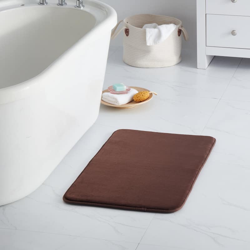 Sweet Home Collection Memory Foam No Slip Back Bath Mats