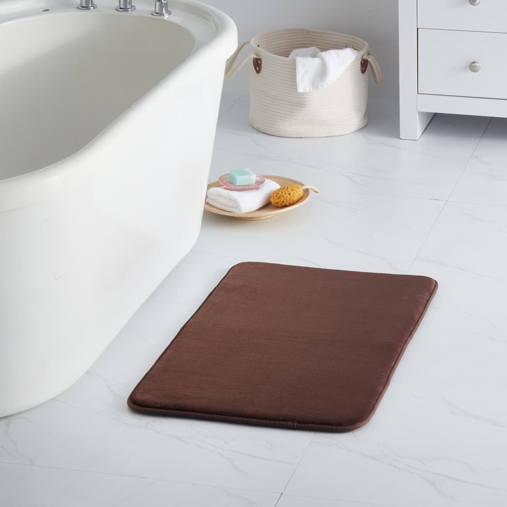 Sweet Home Collection Memory Foam No Slip Back Bath Mats