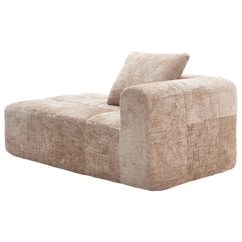 GDFStudio - Chenille Modular Chaise Lounge with Pillow