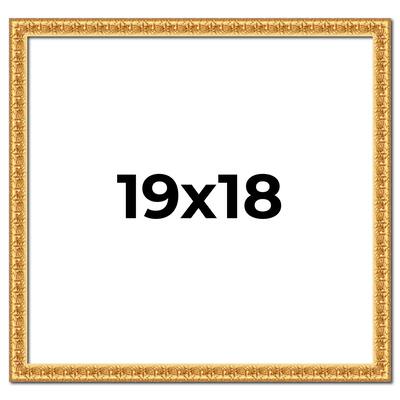 19x18 Frame Gold Real Wood Picture Frame Width 1 inches | Interior