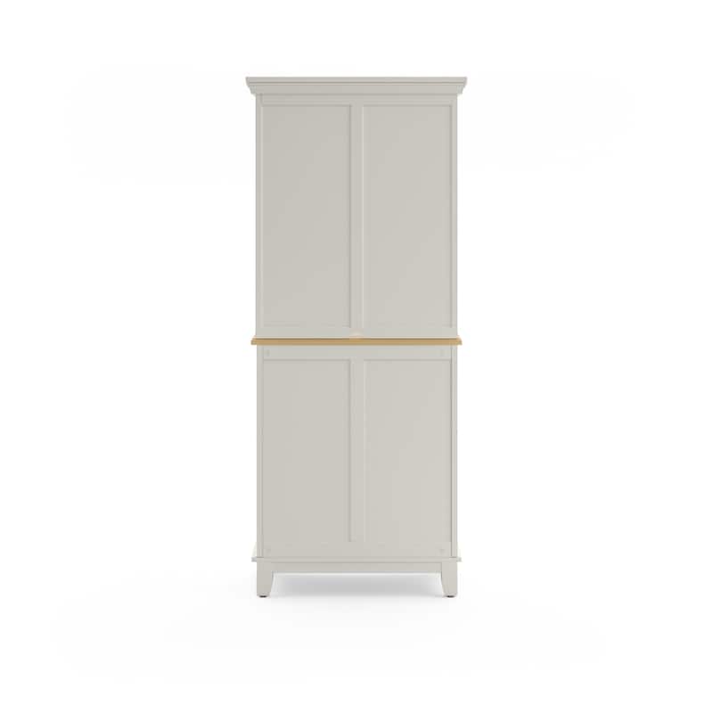 Homestyles Buffet Of Buffets Off-White Wood Buffet with Hutch - 31" x 16" x 72"